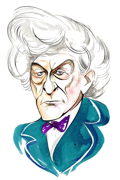 Jon Pertwee as Doctor Who in BBC television series of same name by Neale Osborne